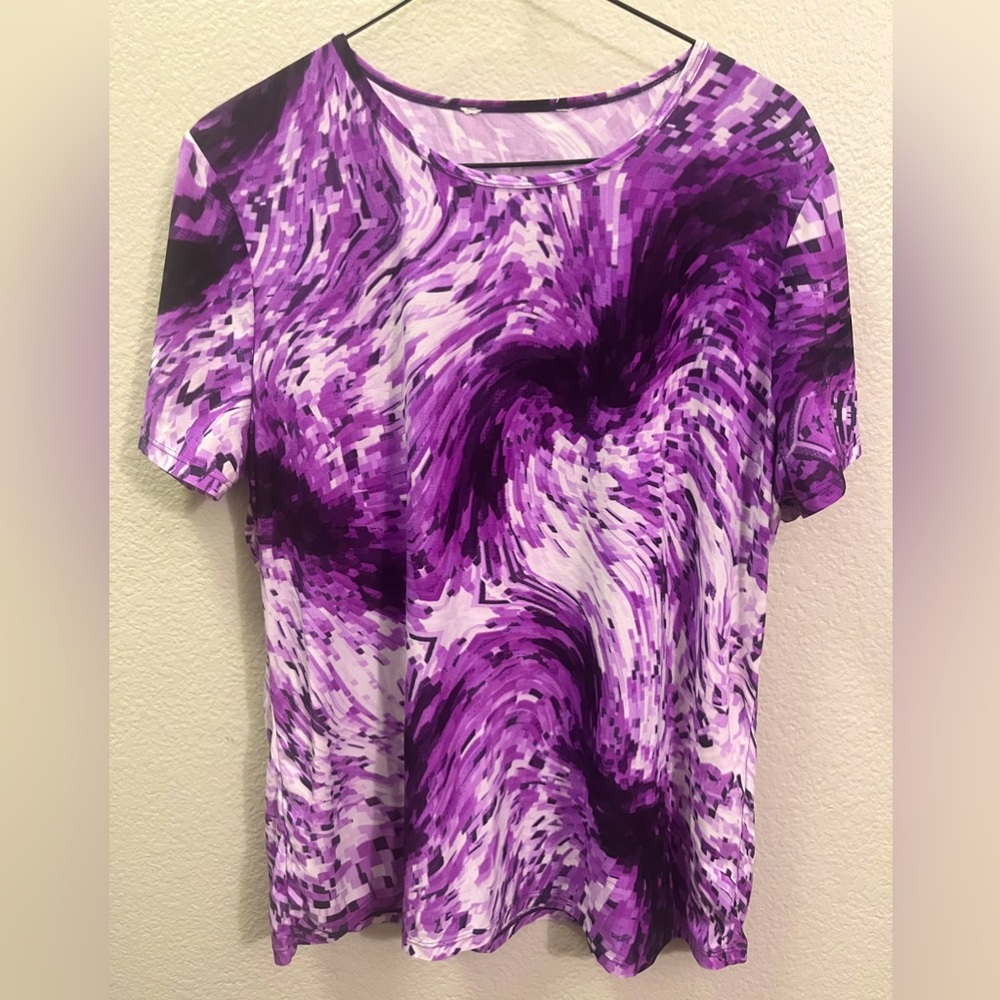 Purple Tie-Dye T-Shirt - Unknown Brand - Unknown Size - Estimated Size Large